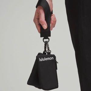 Lululemon dual pouch wristlet, black, USED ONCE, like new.